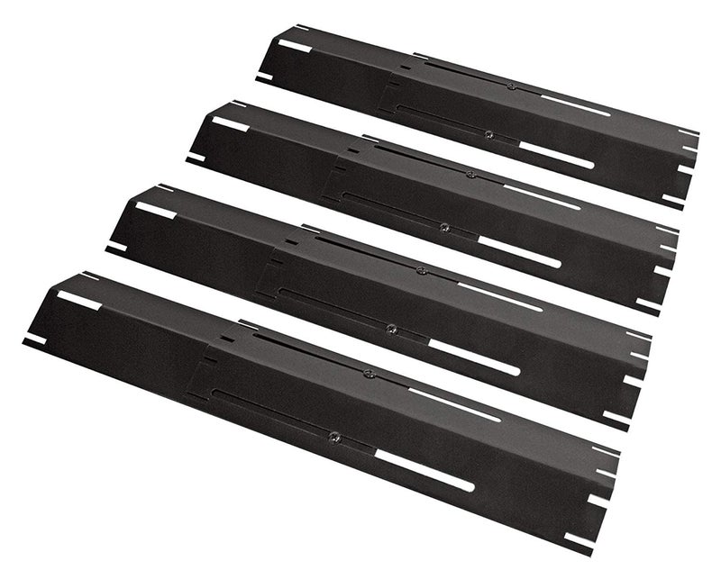 Unicook Universal Replacement Heavy Duty Adjustable Porcelain Steel Heat Plate Shield, Heat Tent, Flavorizer Bar, Burner Cover, Flame Tamer for Gas Grill, Extends from 11.75" up to 21" L, 4 Pack - Image 1